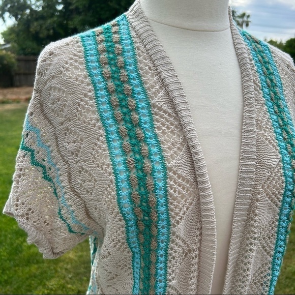 Chico's Boho Crochet Open Knit Cardigan with tie
Size S - Picture 4 of 14